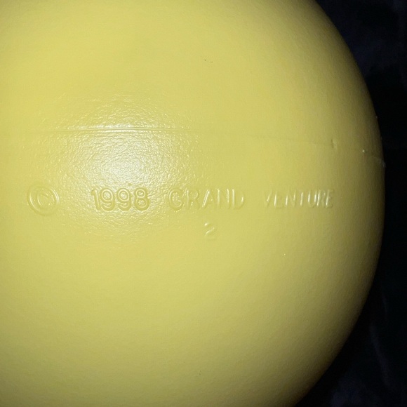 Vintage Plastic Blow Mold Easter Egg Yellow 13” Grand Venture 1998 Bunny Rabbit - Picture 11 of 11